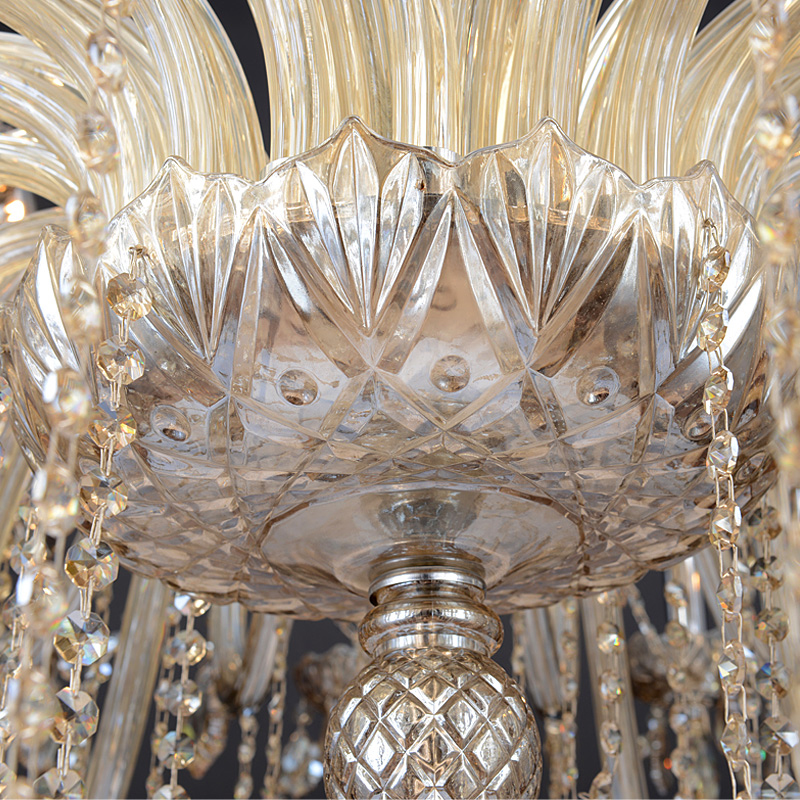 luxury el lobbies chandelier large yellow blown glass chandelier saloon art glass chandelier chrome color lights