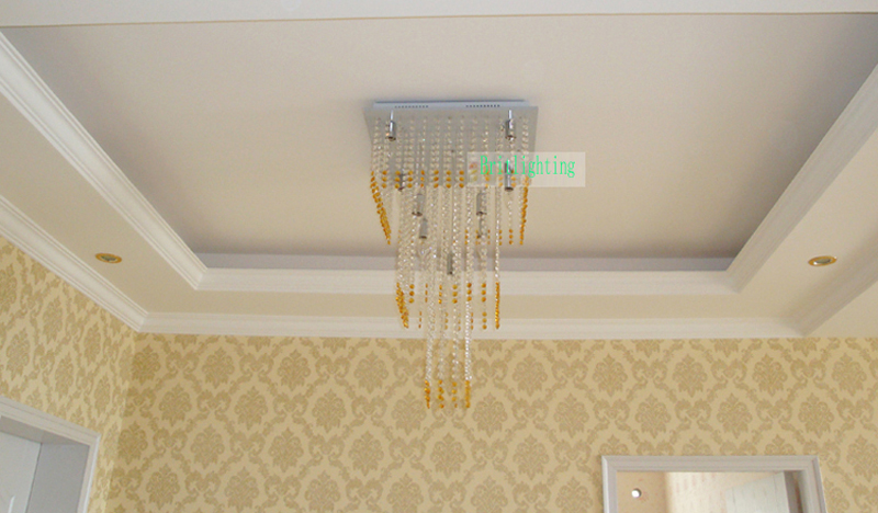 modern crystal ceiling lamp gold indoor lighting living room led square ceiling light surface mounted crystal ceiling lights