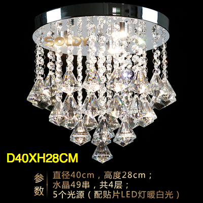 modern crystal ceiling lamp hallway balcony led ceiling light luminarias para sala 220v d12/d15/d20/d30/d40cm lustres de teto