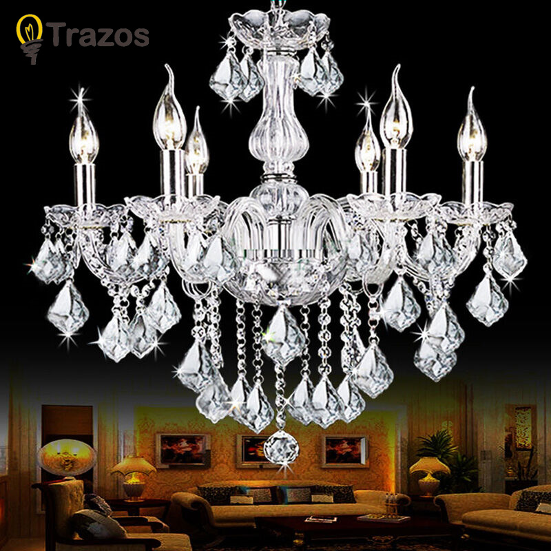 modern crystal led chandeliers for home decor lustres de cristal living room pendant lamp luxury indoor bedroom lighting