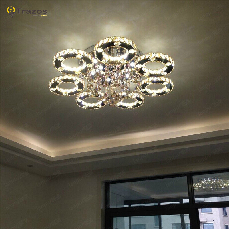 modern led crystal ceiling lights for living room luminaria teto cristal ceiling lamps for home decoration