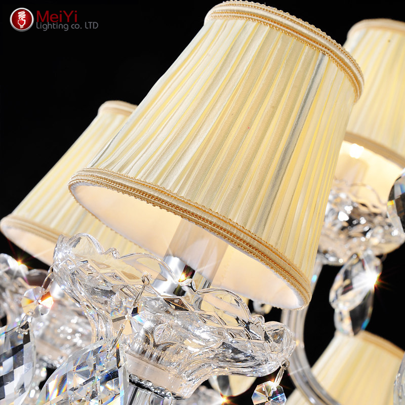 modern lustre crystal chandeliers 15 arms lighting fixture crystal light lustres de cristal chandelier with lampshade