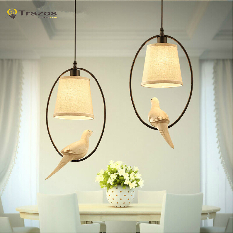 modern pendant light for home decoration living room ceiling lamp luminarias para sala european style iron with lampshade