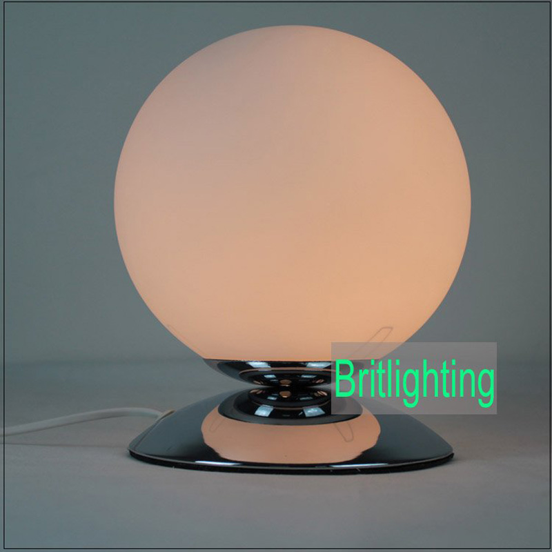 modern table lamp with globle glass led desk lamp study room white glass table lamp bedside table lights decoration study lamps
