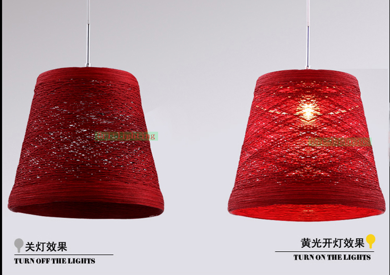 multi colour pendant lamp modern red/black/white dining room pendant light lighting brief fashion single head pendant light - Click Image to Close