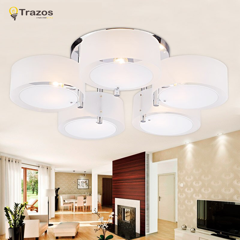 new 2016 modern ceiling lights modern fashionable design dining room lamp pendente de teto de cristal white shade acrylic lustre