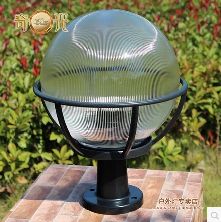 outdoor lighting ball column lights outdoor column head lamp post transparent 10w led e27 bulb included