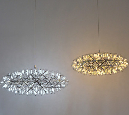 oval moooi pendant lamp silver stainless steel firework hanging light restaurant/el/bar d55/d75cm/d90cm ac 100-240v