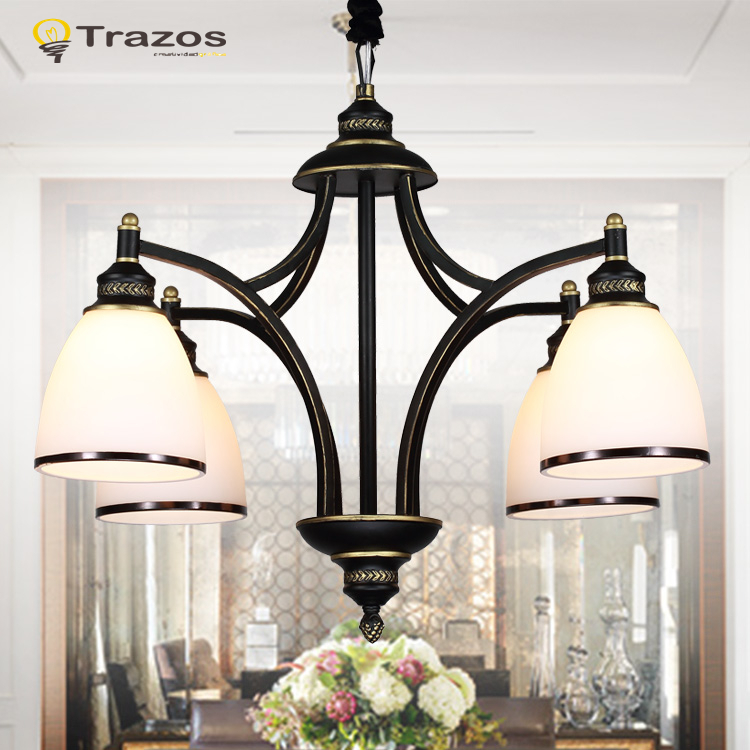 retro style led chandelier fashionable design lustres home decoration black iron branches chandelier