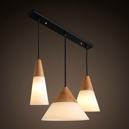 scandinavian pendant lights oak+glass+iron dinning room pendant lighting brief restaurant light fixtures 220v