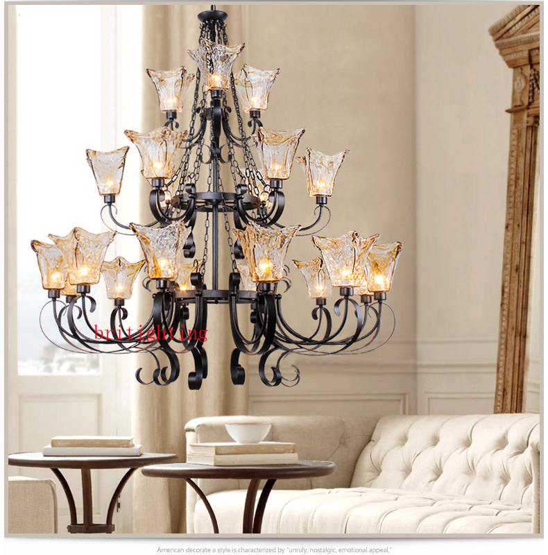 traditonal3 layer luxury black chandelier luz large crystal chandelier lampe cristal lustres el living room interior lighting