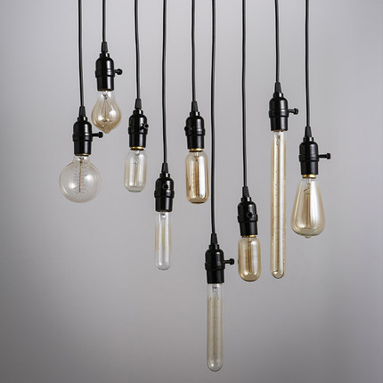 vintage industry suspension lamps edison bulb chandelier ceiling industrial luminaire for bar/cafe art deco lighting bulb e27