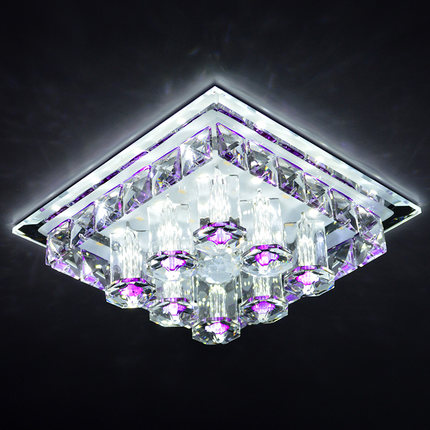 110v/220v square crystal led ceiling light for bedroom/living room warm white/cool white/natural white home indoor ceiling lamp - Click Image to Close