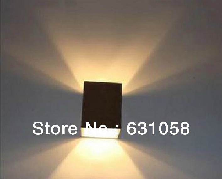 2014 wall light 85-265v 1w 3w red green yellow purple blue cool warm white light led wall lamp aisle stair sconce