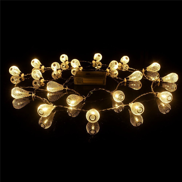 4m 40bulbs garland on batteries christmas led string light led party lights home bedroom/living room decoration warm white