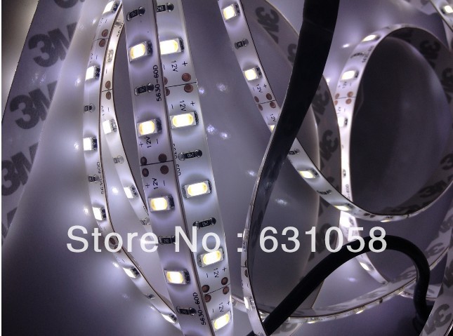 5m/roll 60leds/m 5630 led strip light waterproof ip65 1300lm high brightness for decorative lighting cold white