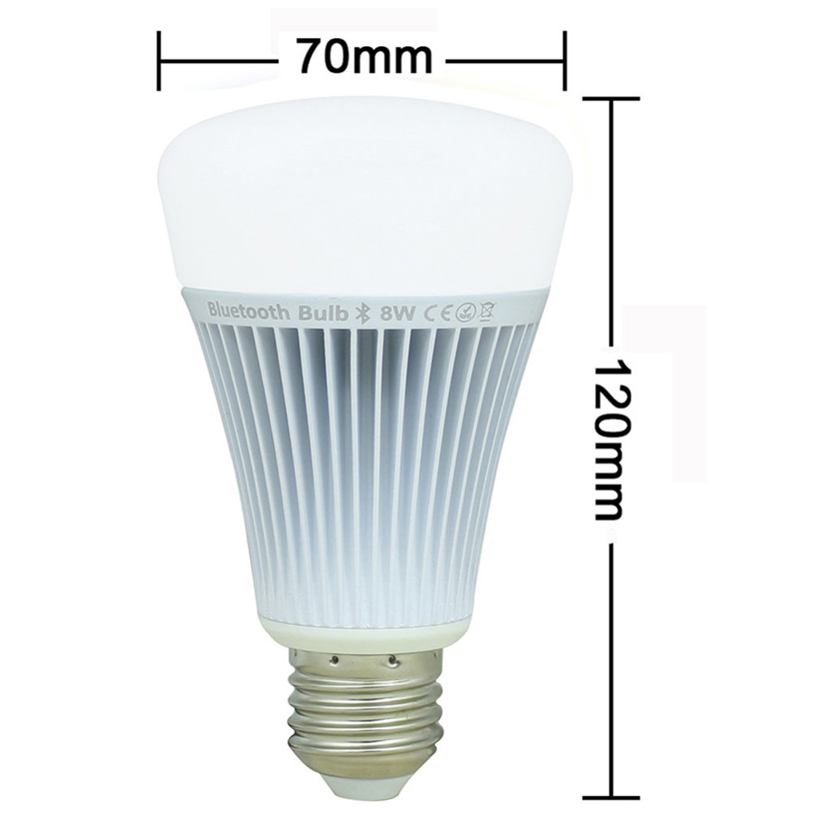 8w smart led bulb bluetooth 4.0 e27 dimmable rgbww mi light led lamp color change music ball led light for android ios 110v 220v