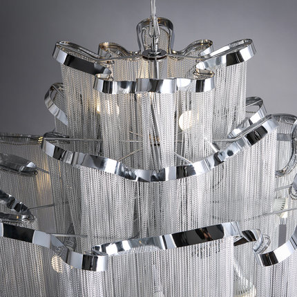 aluminum tassel design lighting luxury el hall lobby atlantis stream pendant light living room lampe decor e14 base lampadari