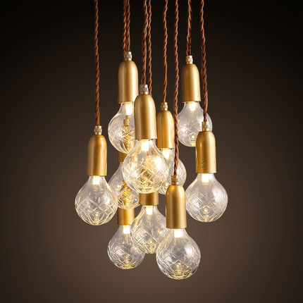 american vintage loft pendant light iluminarias para sala iron chandelier pendant lamps 6 heads/10 heads led g9 bulb 220-240v