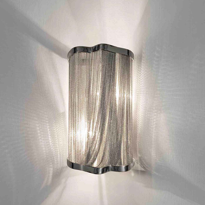 atlantis wall light aluminum tassel chain wall lamp silver color ac 100-240v