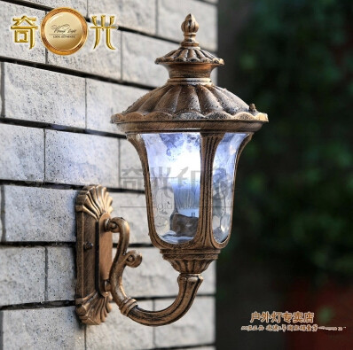 bronze aluminum outdoor wall mounted light fixture e27 balcony garden gazebo lamp landscape lamp 100-240v