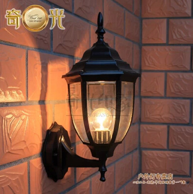 bronze/black 110v/220v led outdoor wall mounted lighting vintage brief balcony lamp waterproof lighting fitting