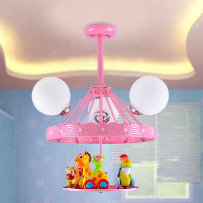 dream 3d child girls bedroom lighting fixtures led bulb remote control kids living room ceiling light cartoon merry go round