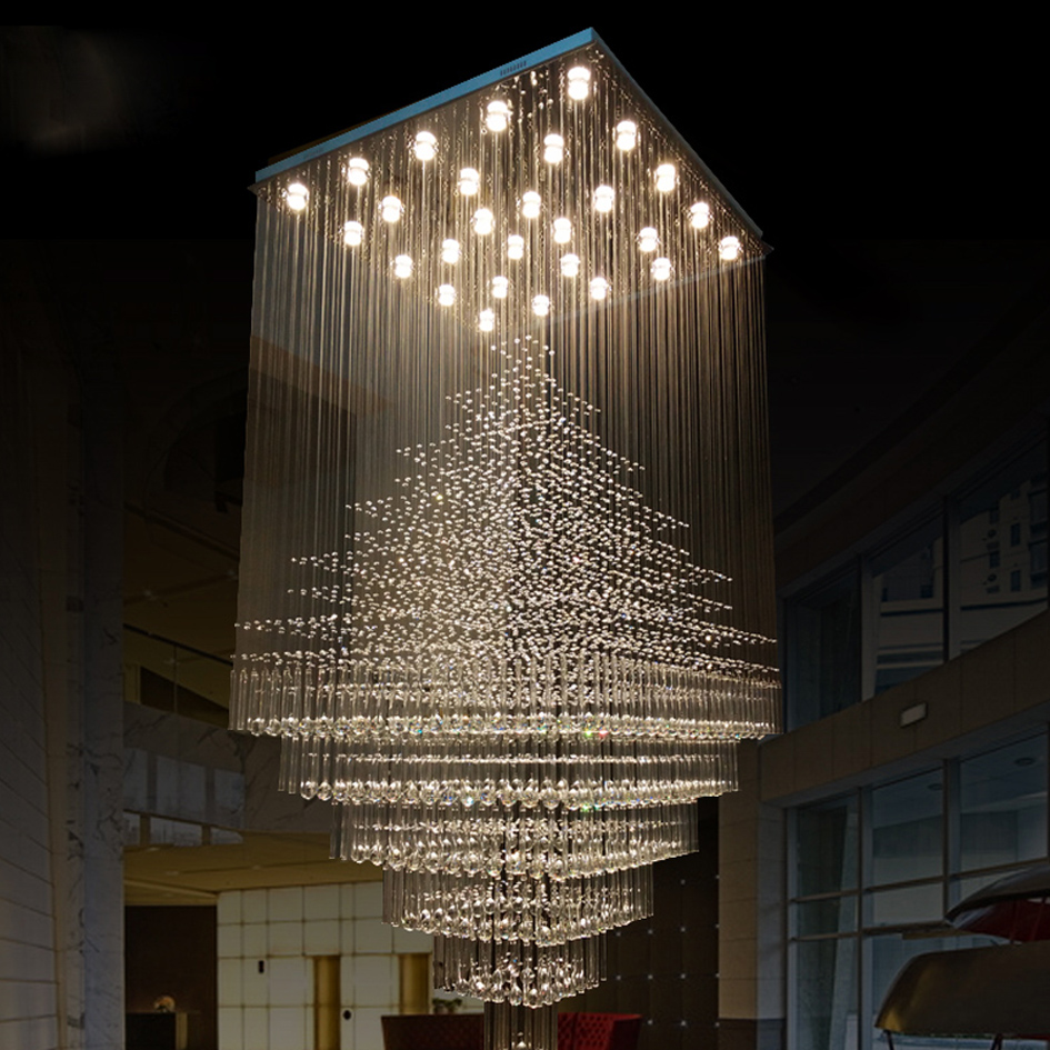 ecolight sinolite led 80w luxury crystal lights/ k9 crystal/electroplated metal chandeliers for living room/dining room/ hallway