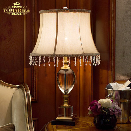 europe luxury crystal lighting lamps bedside table lamp classical table lamp for living room/bedroom lighting lamps decoration