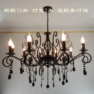 europe nordic lustres de sala black/white crystal pendant chandelier light 5/6/8/10/12 arms e14 led bulb pendant lamp