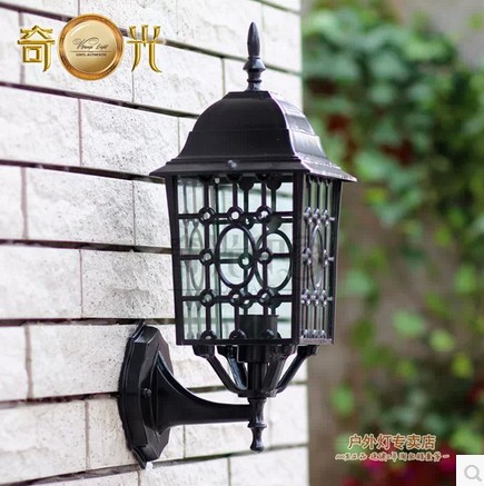 european style retro wall lamp outdoor lights villa balcony garden lamps lamp waterproof lamp aluminum black housing