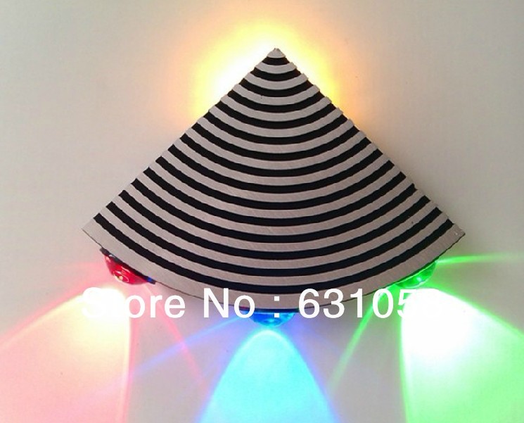 fashion contemporary wall light fixture 85-265v 4w interior wall lamp el ktv bedroom background light triangle