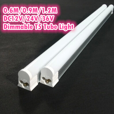 /fedex dc12v/24v/36v 8w t5 dimmable led tube 600mm t5 tube light 2 feet dimmable 3014 smd led 10pcs/lot