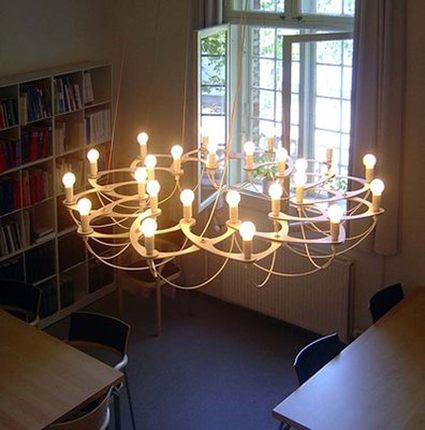 flexible diy pendant lamp stainless steel stretch hanging lamp for bar/shop/living room creative design 24pcs e14 bulb