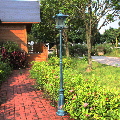 garden pathway lights outdoor garden lighting led e27 bulb 2.2m aluminum garden pole lamp waterproof ac 100-240v