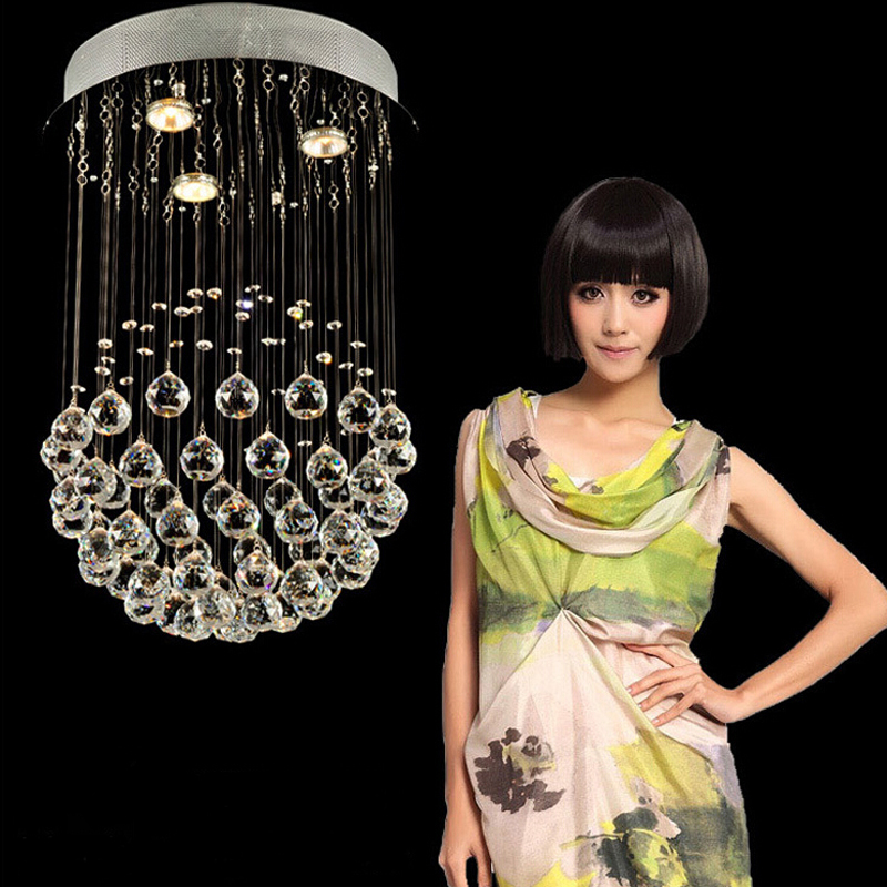 led ceiling light crystal semi flush mount crystal ceiling light gu10 stainless steel sh5008