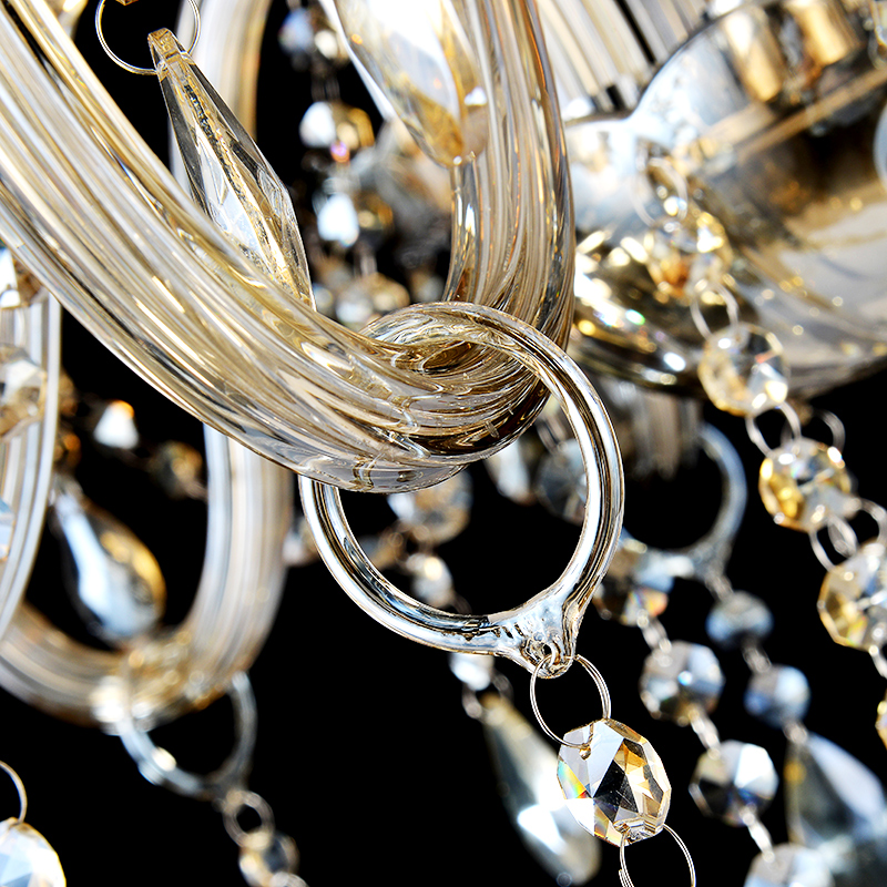 led crystal chandelier 6 lights k9 coganic crystal metal chrome chandeliers lamp for living room