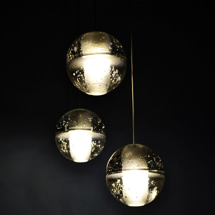 led crystal glass ball pendant lamp meteor rain meteoric shower stair bar droplight chandelier light 110-240v lustres de cristal