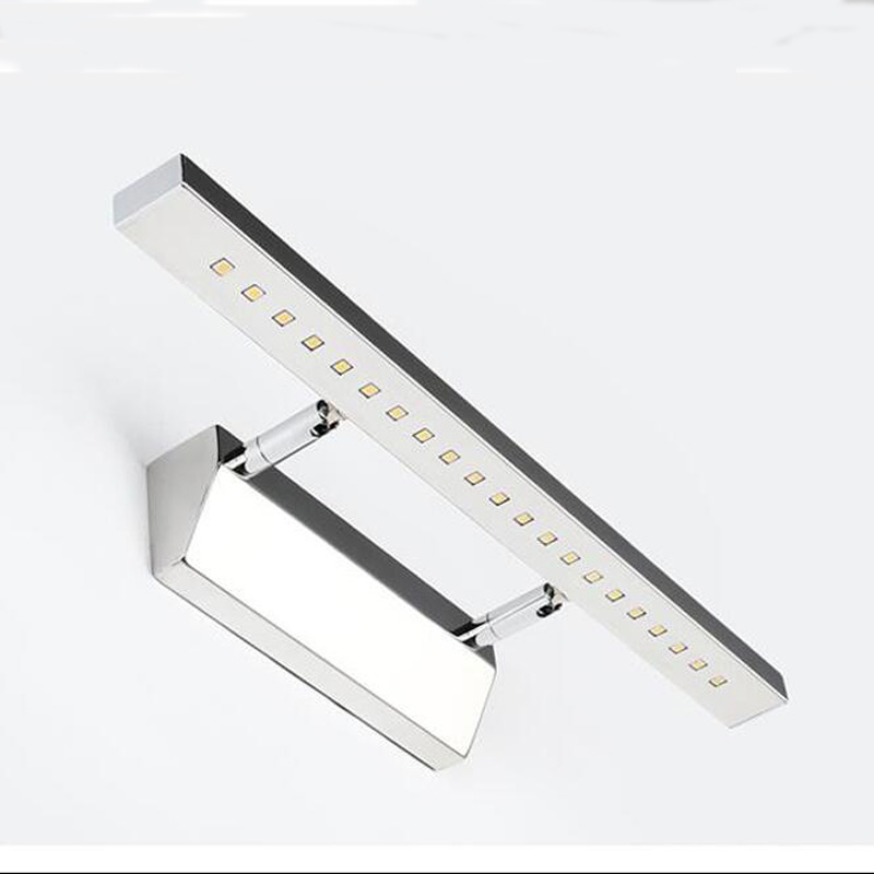 led mirror front wall lamp 5w 21leds smd5050 stainless steel bathroom wall mirror lights warm / cool white 85-265v
