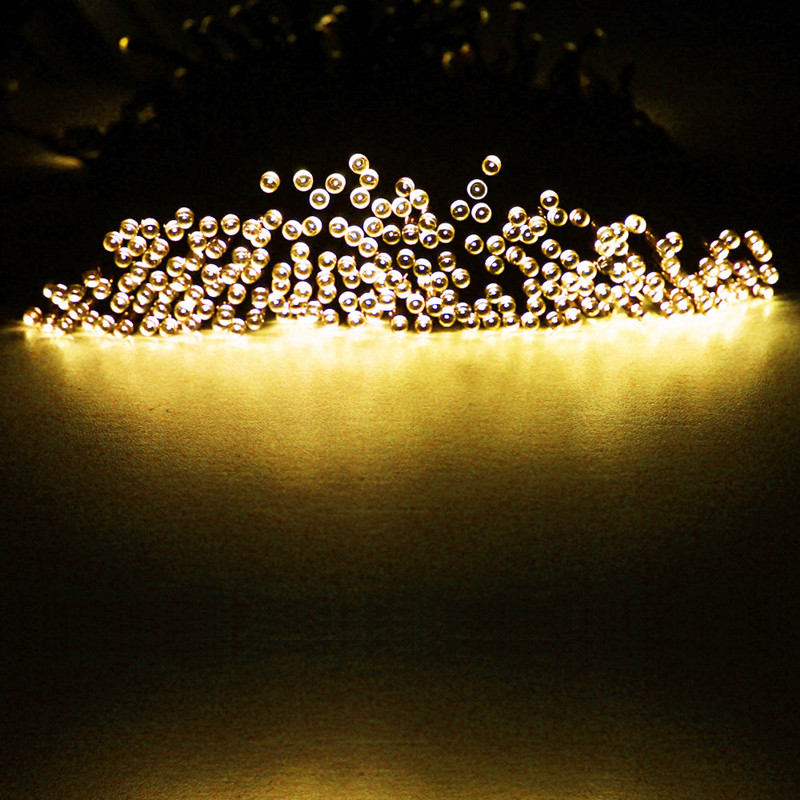led solar outdoor string fairy lights 22m 200led string lights holiday christmas party garlands solar garden waterproof lights