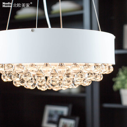 luxury crystal circle pendant for new year decoration d36/d60cm luminaire suspend brief modern light fixture ac 100-240v