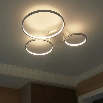 modern ceiling led circle flush mount led ceiling light fixtures for bedroom home lighting single double rings plafon led