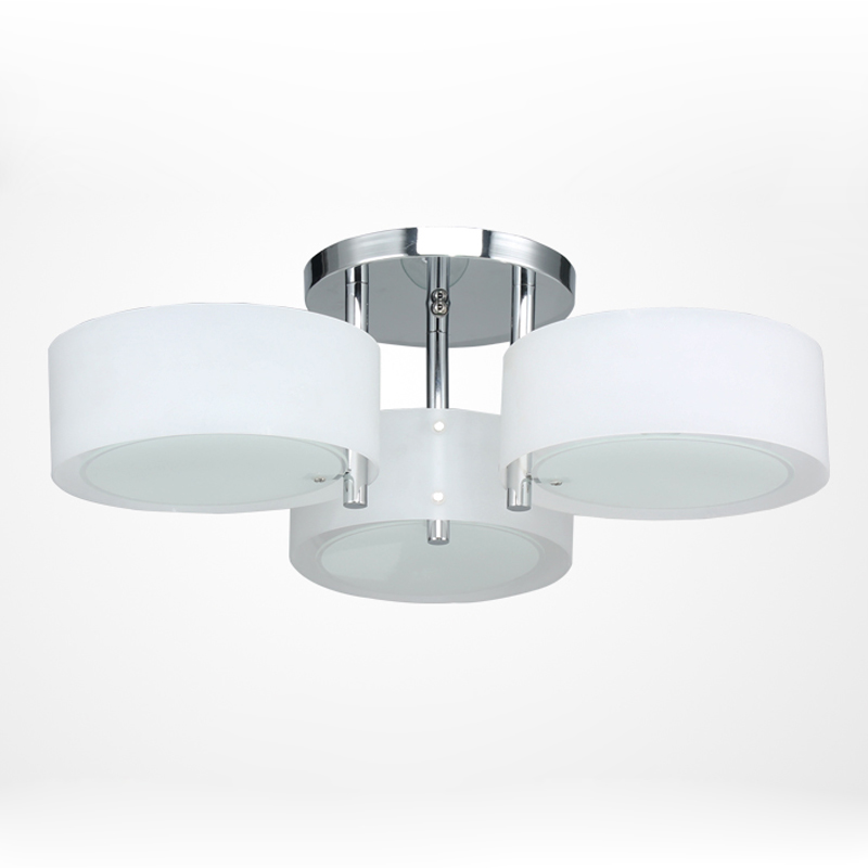 modern ceiling light 3 lights e26 e27 brushed nickel acrylic glass modern flush mount for bed room hallway