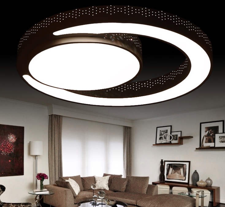modern dimmable ceiling lights design living room led light modern bedroom lights led square/circle white housing iron+acrylic