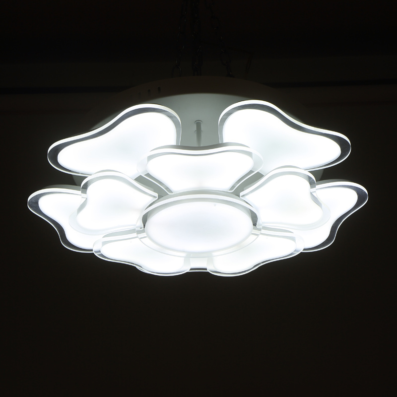 modern led ceiling lights transparent crystal 90-265v living bed room flush mount metal and acylic