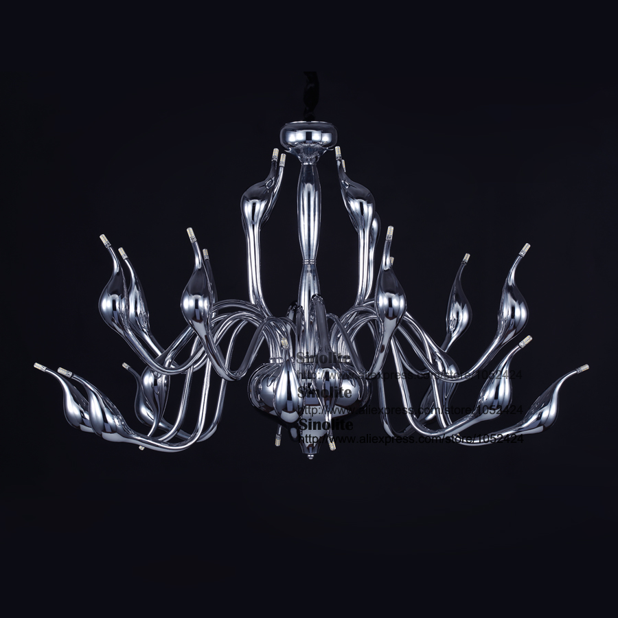 modern led chandelier light 24 lights led g4 bulbs included chandelier light for living room loft led light swan shape