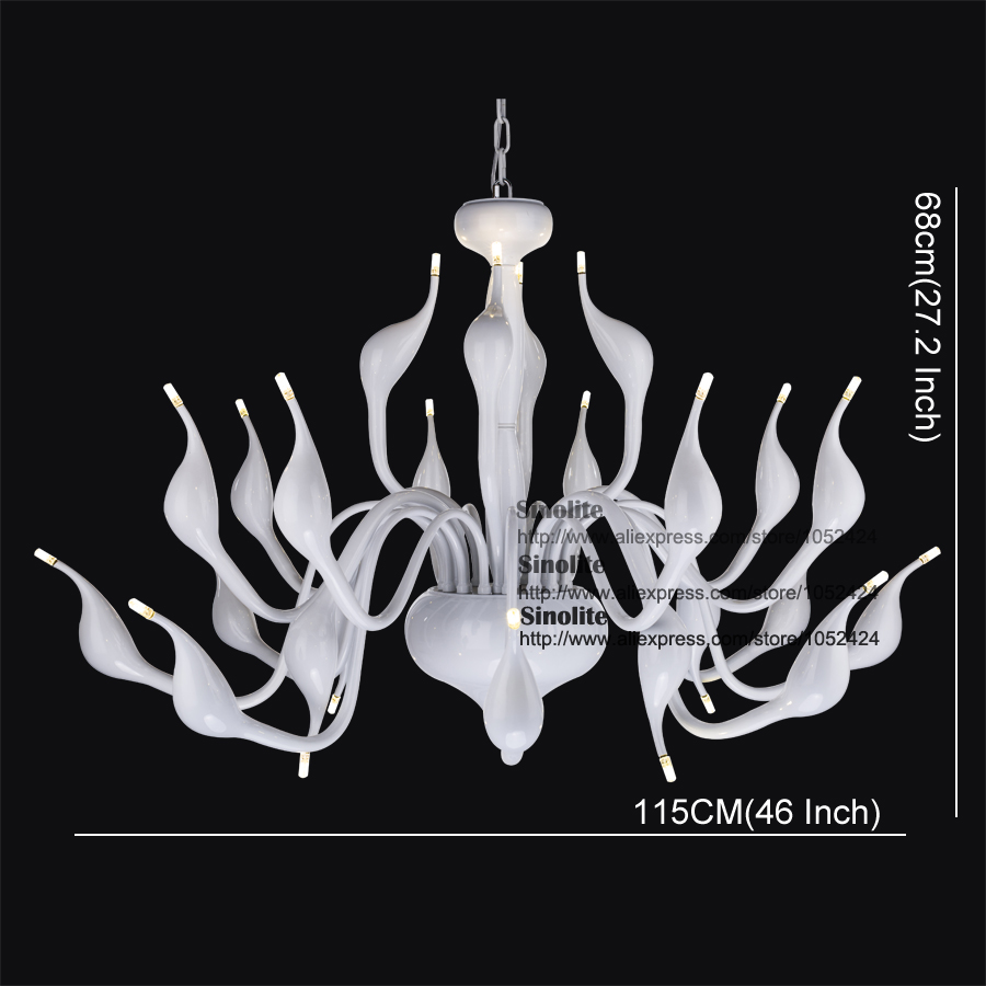 modern led chandelier light 24 lights led g4 bulbs included chandelier light for living room loft led light swan shape