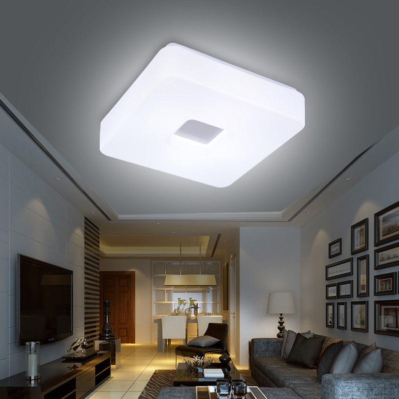 modern led flush mount surface mounted square shape led ceiling light for living room foryer hallway lighting