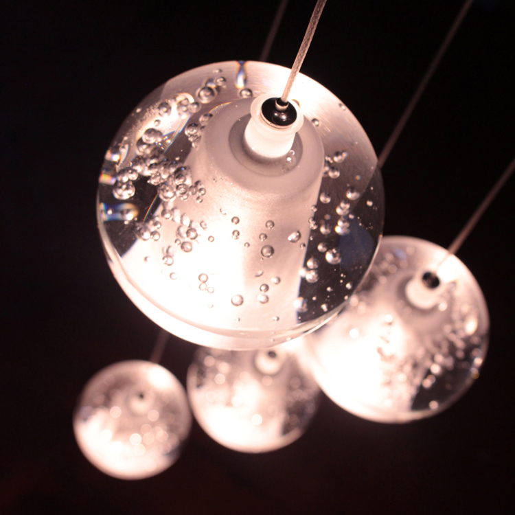 modern led pendant lamp ball pendant light led diameter 10 cm crystal balls loft stairs light lamp