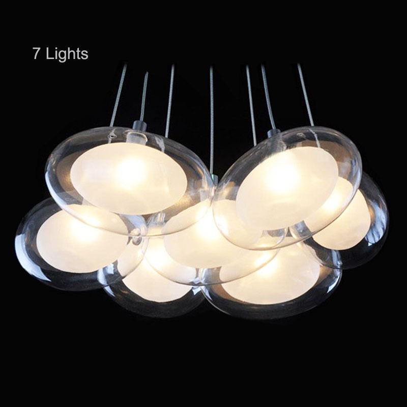 modern led pendant light led pendant lamp egg glass 90-265v clear glass led suspension lamp